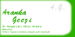 aranka geczi business card